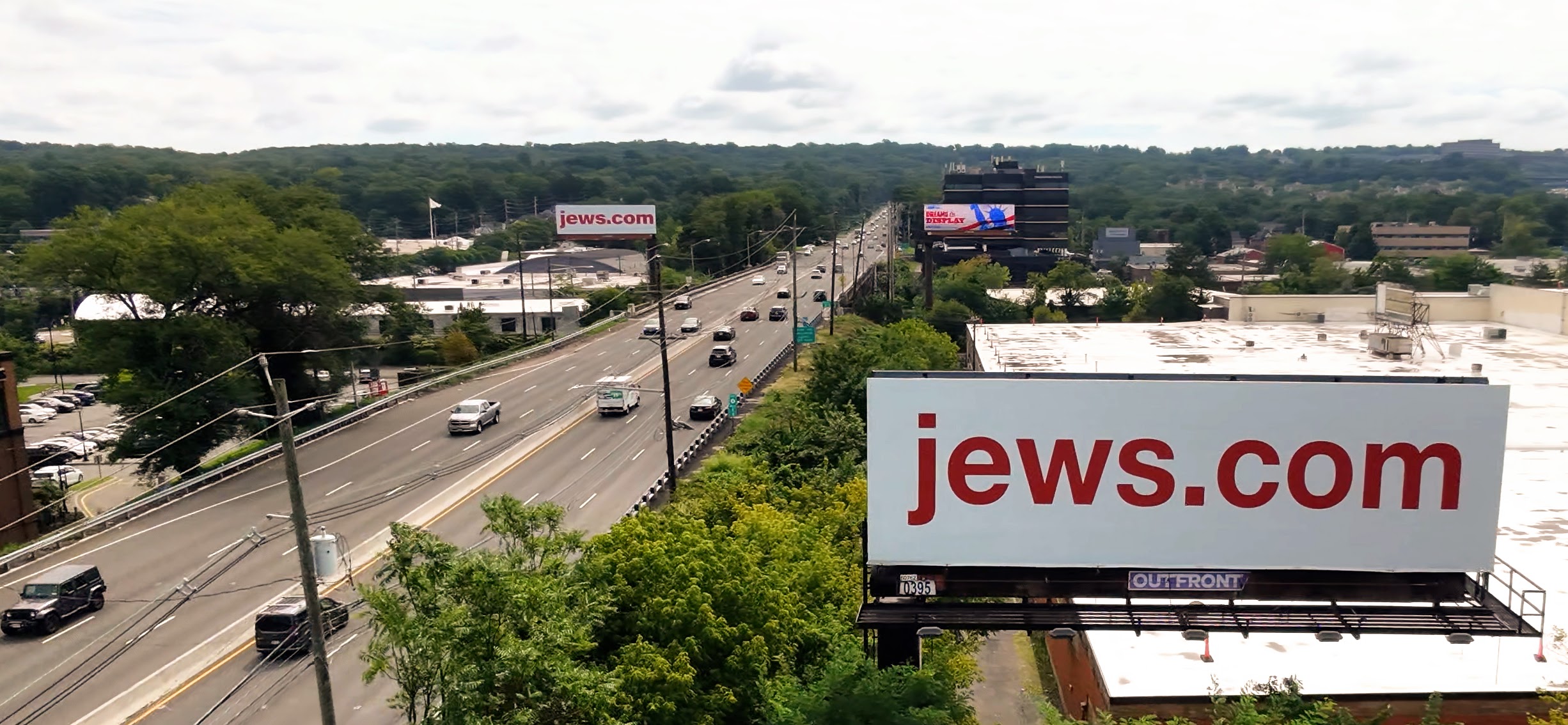 Jews.com billboard at a New York roadside