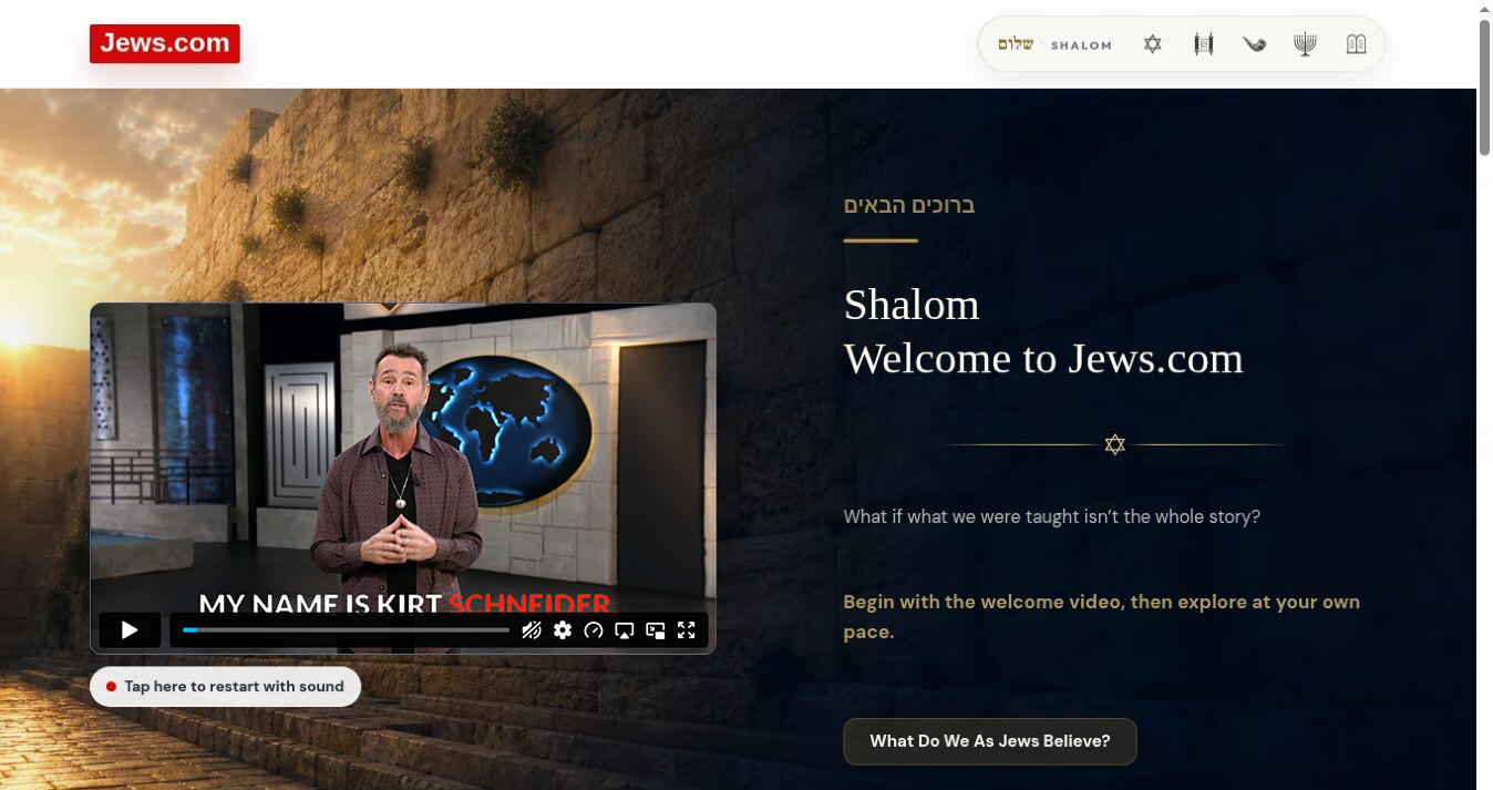 Shalom. Welcome to Jews.com